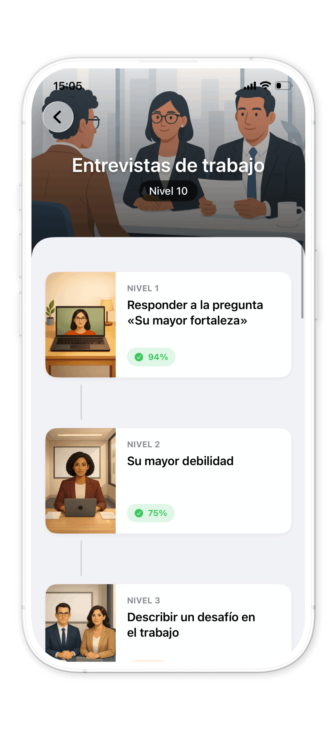 Babli Job Interviews public speaking course on iPhone