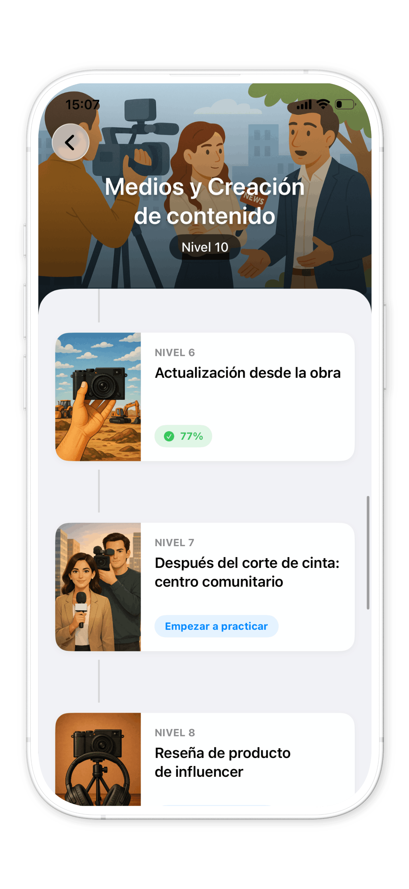 Babli Media and Content Creation public speaking course on iPhone